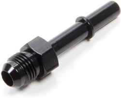 Fitting, EFI Adapter, Straight, Male -6 AN to 3/8 in. Male Quick Connect, Aluminum, Black Anodized, Each