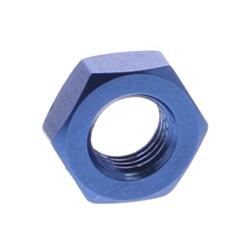 Fitting, Bulkhead Nut, -3 AN, Aluminum, Blue Anodized, Each