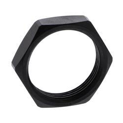 Fitting, Bulkhead Nut, -20 AN, Aluminum, Black Anodized, Each