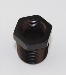 Fitting, Oil Temperature Adapter, 1/2 in. Male NPT, 5/8 in.-18 in. Female, Aluminum, Black Anodized, Each