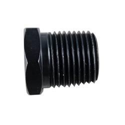 Fitting, External Hex Head Pipe Plug, 1/8 in. NPT, Aluminum, Black Anodized, Each