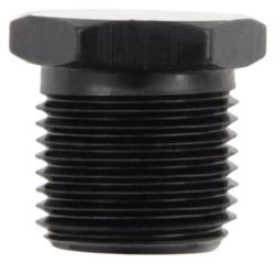 Fitting, External Hex Head Pipe Plug, 3/8 in. NPT, Aluminum, Black Anodized, Male Thread, Each