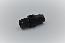 6AN FEMALE X FEMALE INLINE GAUGE ADAPTER W/ 1/8" NPT PORT ON THE SIDE