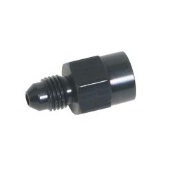 Fitting, Straight, Gauge Adapter, -3 AN Male to 1/8 in. NPT Female Gauge Port, Aluminum, Black, Each