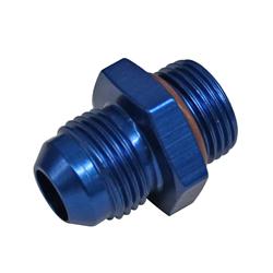 Fitting, Adapter, AN to Straight Cut, Straight, Aluminum, Blue Anodized, -8 AN, -8 AN, Each