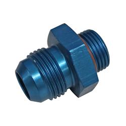 Fitting, Adapter, AN to Straight Cut, Straight, Aluminum, Blue Anodized, -10 AN, -8 AN, Each