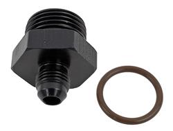 Fitting, Adapter, AN to Straight Cut, Straight, Aluminum, Black Anodized, -6 AN, -12 AN, Each