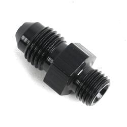 Fitting, Adapter, AN to Straight Cut, Straight, Aluminum, Black Anodized, -4 AN, -3 AN, Each