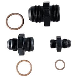 Fitting, Adapter, AN to Straight Cut, Straight, Aluminum, Black Anodized, -3 AN, -3 AN, Each