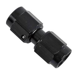 Fitting, Coupler, Union, AN to AN, Straight, Aluminum, Black Anodized, -3 AN, -3 AN, Swivel, Each