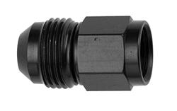 Fitting, Reducer, AN to AN, Straight, Aluminum, Black Anodized, -4 AN, -3 AN, Swivel, Each