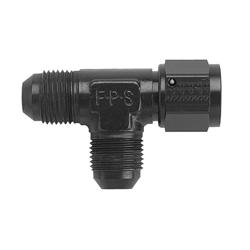 Fitting, Tee, -10 AN Male, -10 AN Female, -10 AN Male, Aluminum, Black Anodized, Each