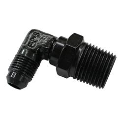 Fitting, Adapter, AN to NPT, 90 Degree, Aluminum, Black Anodized, -6 AN, 1/2 in. NPT, Swivel, Each