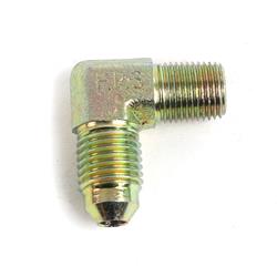 Fitting, Adapter, AN to NPT, 90 Degree, Steel, Zinc, -4 AN, 1/8 in. NPT, Each