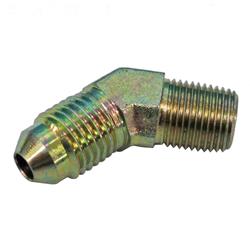 Fitting, Adapter, AN to NPT, 45 Degree, Steel, Zinc, -3 AN, 1/8 in. NPT, Each