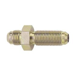 Fitting, Straight, Bulkhead Union, -6 AN, Steel, Zinc Plated, Each