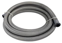 AN Hose, 6000 Series, PTFE Lined, Braided Stainless Steel, -12 AN, 10 ft. Length, Each