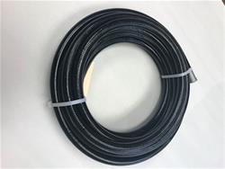 AN Hose, 6000 Series, PTFE Lined, Braided Stainless Steel, -12 AN, 20 ft. Length, Black Cover, Each