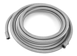 AN Hose, 6000 Series, PTFE Lined, Braided Stainless Steel, -6 AN, 15 ft. Length, Each