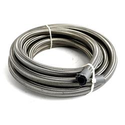 AN Hose, 6000 Series, PTFE Lined, Braided Stainless Steel, -12 AN, 15 ft. Length, Each