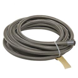 AN Hose, 6000 Series, PTFE Lined, Braided Stainless Steel, -4 AN, 20 ft. Length, Black Cover, Each