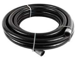 AN Hose, 6000 Series, PTFE Lined, Braided Stainless Steel, -3 AN, 20 ft. Length, Black Cover, Each