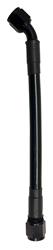 Hose, PTFE Lined, Braided Stainless Steel, 24 in. Length, -6 AN Straight Fitting/-6 AN 45 Degree Fitting, Female Threads, Each