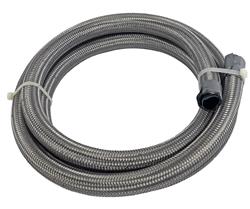 AN Hose, 6000 Series, PTFE Lined, Braided Stainless Steel, -12 AN, 6 ft. Length, Each