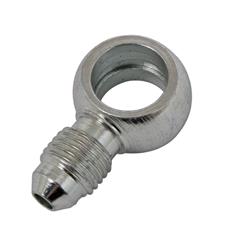 Fitting, Hose End, P.T.F.E., -3 AN Hose to  7/16-20 in. Banjo, Steel, Zinc Plated, Each