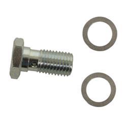 Fitting, Brake Adapter, Straight, Steel, Zinc Finish, 12mm x 1.5 Banjo Bolt, Each