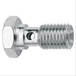 Fitting, Brake Adapter, Straight, Steel, Zinc Finish, 14mm x 1.5 Banjo Bolt, Each
