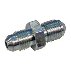 Fitting, Brake, Male -3 AN to Male 10mm x 1.0 Bubble Flare, Steel, Zinc Plated, Each