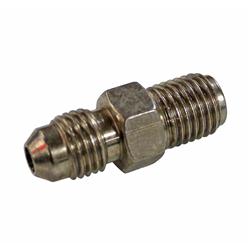 Fitting, Brake, Male -4 AN to Male 7/16 in.x 20-Thread, Steel, Zinc Plated, Each