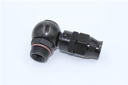 Fitting, Hose End, Real Street Banjo Bolt, Straight, -4 AN, Aluminum, Black Anodized, Each