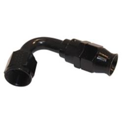 Fitting, Hose End, Real Street, 120 Degree, -6 AN, Aluminum, Black Anodized, Each