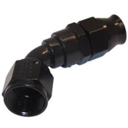 Fitting, Hose End, Real Street, 60 Degree, -6 AN, Aluminum, Black Anodized, Each