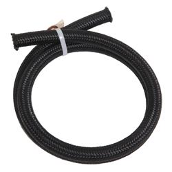 Hose, Premium, Braided Nylon, Synthetic Rubber, Black, -6 AN, 3 ft. Length, Each