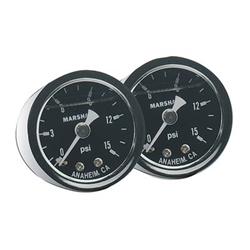 Gauge, Fuel Pressure, 0-30 psi, 1 1/2 in., Liquid Filled, Analog, Mechanical, Each