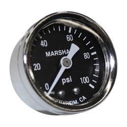 Gauge, Fuel Pressure, 0-100 psi, 1 1/2 in., Analog, Mechanical, Each