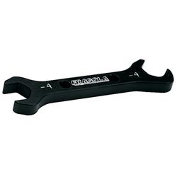 AN Wrench, Double Ended, Aluminum, Black Anodized, -4 AN, Each