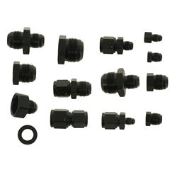Test and Flush Kit, Aluminum, Black, -4 AN, -6 AN, -8 AN, -10 AN, -16 AN, Kit