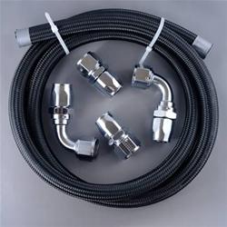 Plumbing Kit, Vacuum Pump, 72 in. Hose, Two Straight Hose Ends, Two 90 Degree Hose Ends, Black/Black, Kit