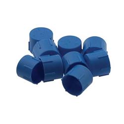Fitting, Cap, -3 AN Female, Plastic, Blue, Set of 10