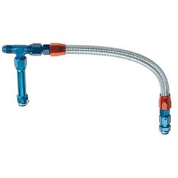 Fuel Line, Sportsman, Braided Stainless Steel, Holley, 4150, -6 AN Inlet, Red/Blue Anodized, Kit