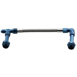 Fuel Line, Pro Stock, Braided Stainless Steel, Holley, 4150, -6 AN Inlet, Blue Anodized, Kit