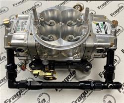Fuel Line, Braided Stainless Steel, Aluminum Ends, Black Anodized, -6 AN Inlet, Holley 4500, Kit
