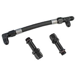 Fuel Line, Braided Stainless Steel, Black Anodized, Aluminum, Holley, 4150HP Series, -8 AN Inlet, Each