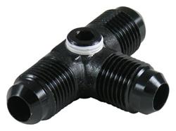 Fitting, Adapter, Tee, -6 AN Male, 1/8 in. NPT Female, Aluminum, Black Anodized, Each