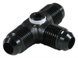 Fitting, Adapter, Tee, -10 AN Male, 1/8 in. NPT Female, Aluminum, Black Anodized, Each