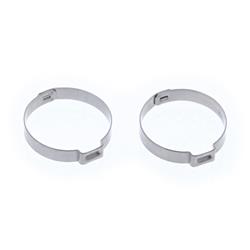 Hose Clamps, Push Lock, Steel, Natural, -16 AN, Pair